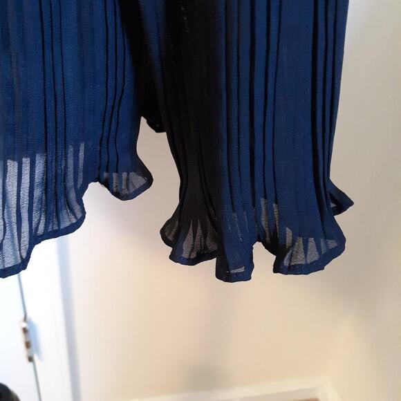 2 Piece Shell & Jacket Black Mini Pleat Beaded Set Size 14 Holiday Wear LNC - Picture 9 of 12